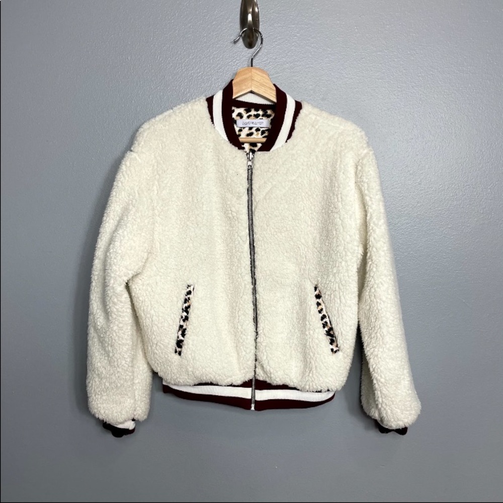 DAYDREAMER Reversible Teddy Bomber Jacket sz S - Picture 5 of 11